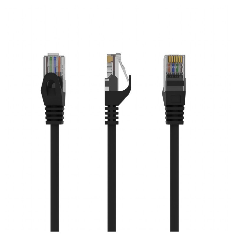 Cabo Rede Cat 6.  2 Metros  – Preto Cablexpert  / gembird UTP PP6U-2M/BK