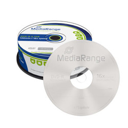DVD-R 4,7GB 16X Cake 25 Unidades MEDIARANGE