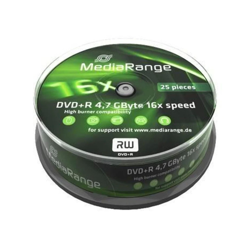 DVD+R 4,7GB 16X Cake 10 Unidades MEDIARANGE