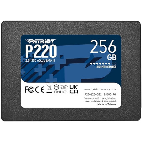 Disco SSD Patriot P210 256GB SATA3 2.5'' 500R/400W