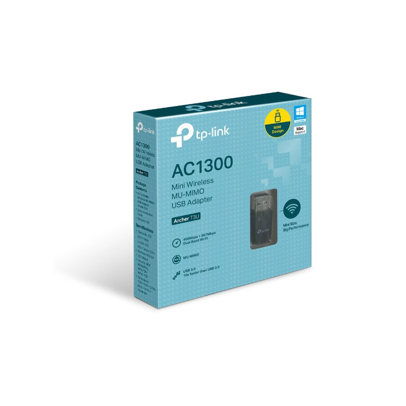 Adaptador USB tp-link AC1300 ARCHER T3U 5GHZ/2.4GHZ USB3.0 Adaptador USB tp-link AC1300 ARCHER T3U 5GHZ/2.4GHZ USB3.0