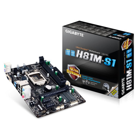 Motherboard Intel Gigabyte H81M-S1 LGA 1150 GA-H81M-S1 micro ATX