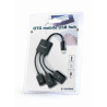 Cabo gembird OTG mobile USB hub UHB-OTG-02 - microUSB-B+2x USB2.0 A Fêmea p/Table e Telefones